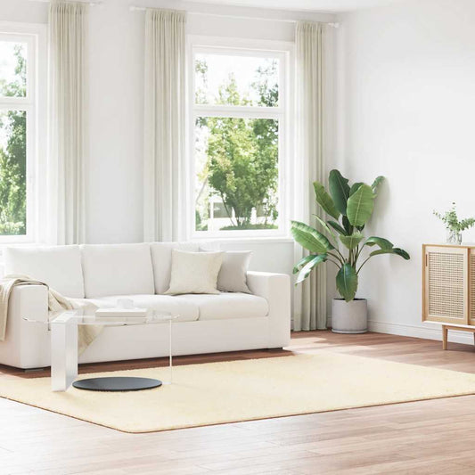 Long pile rug NAVARRA cream 200x290 cm polyester
