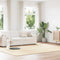 Long pile rug NAVARRA cream white 240x340 cm polyester