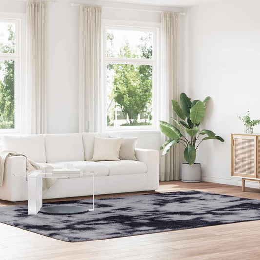Long pile rug NAVARRA dark grey 240x340 cm polyester