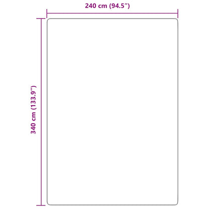 Long pile rug NAVARRA light grey 240x340 cm polyester