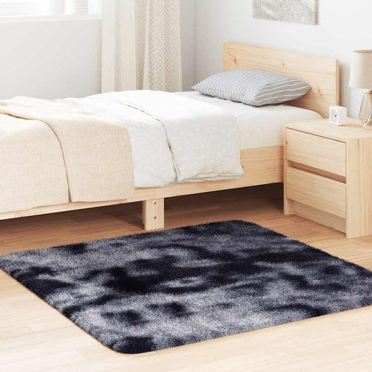 Long pile rug NAVARRA dark grey 120x120 cm polyester
