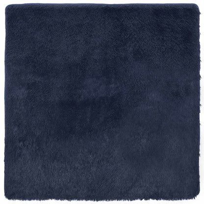 Long pile rug NAVARRA navy blue 120x120 cm polyester