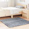Long pile rug NAVARRA silver grey 120x120 cm polyester
