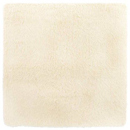 Long pile rug NAVARRA cream white 160x160 cm polyester