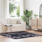 Long pile rug NAVARRA dark grey 160x160 cm polyester