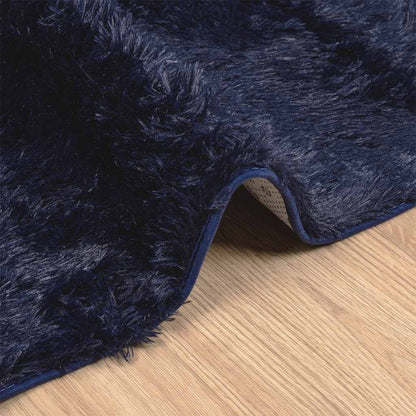 Long pile rug NAVARRA navy blue 160x160 cm polyester