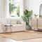 Long pile rug NAVARRA beige 200x200 cm polyester