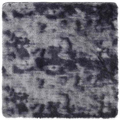 Long pile rug NAVARRA dark grey 200x200 cm polyester