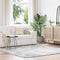 Long pile rug NAVARRA light grey 200x200 cm polyester