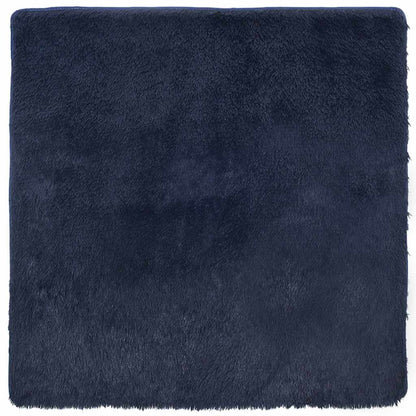 Long pile rug NAVARRA navy blue 200x200 cm polyester