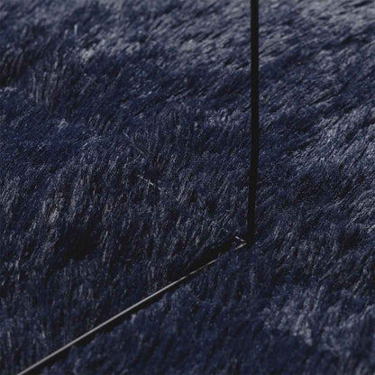 Long pile rug NAVARRA navy blue 200x200 cm polyester