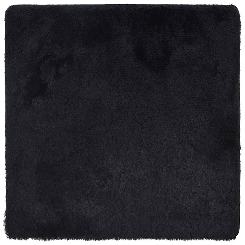 Long pile rug NAVARRA black 240x240 cm polyester