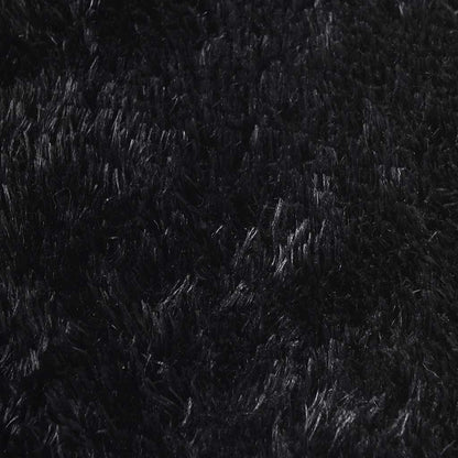 Long pile rug NAVARRA black 240x240 cm polyester