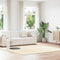 Long pile rug NAVARRA cream white 240x240 cm polyester