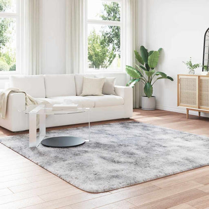 Long pile rug NAVARRA light grey 240x240 cm polyester
