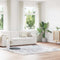 Long pile rug NAVARRA light grey 240x240 cm polyester