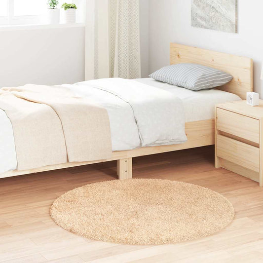 Long pile rug NAVARRA beige 100x100 cm polyester
