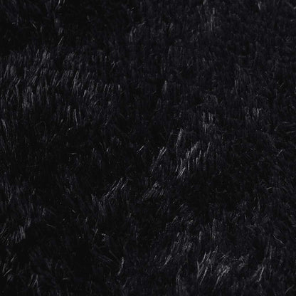 Long pile rug NAVARRA black 100x100 cm polyester