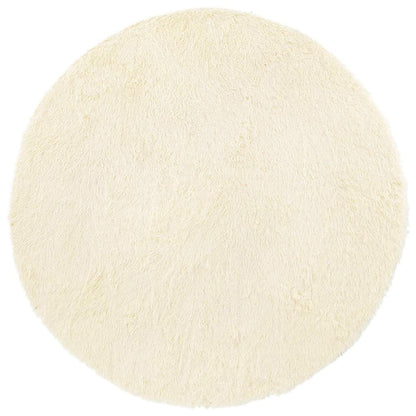 Long pile rug NAVARRA cream 100x100 cm polyester