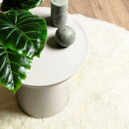 Long pile rug NAVARRA cream 100x100 cm polyester