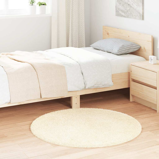 Long pile rug NAVARRA cream 100x100 cm polyester