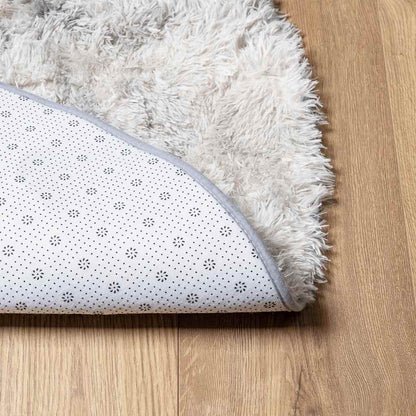 Long pile rug NAVARRA light grey 100x100 cm polyester