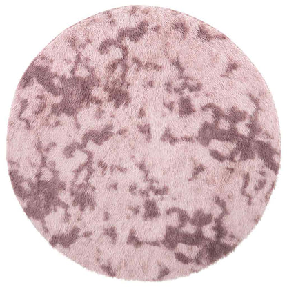 Long pile rug NAVARRA dusty pink 120x120 cm polyester