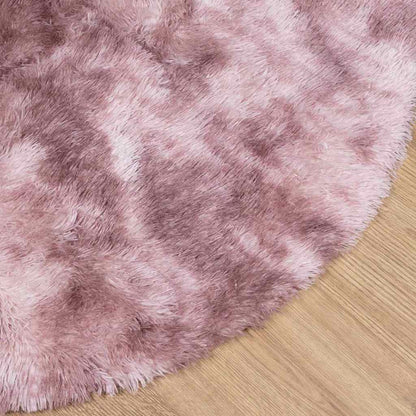 Long pile rug NAVARRA dusty pink 120x120 cm polyester
