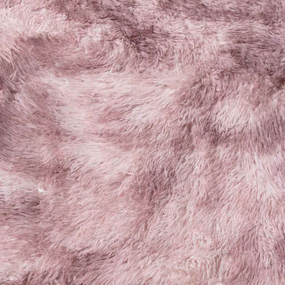 Long pile rug NAVARRA dusty pink 120x120 cm polyester