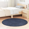 Ryamatta med lång lugg NAVARRA marinblå 120x120 cm polyester