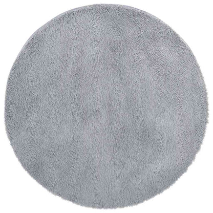 Long pile rug NAVARRA silver grey 200x200 cm polyester