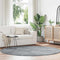 Long pile rug NAVARRA silver grey 200x200 cm polyester
