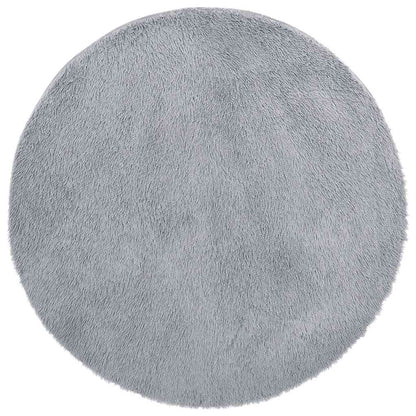 Long pile rug NAVARRA silver grey 240x240 cm polyester