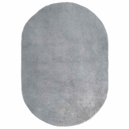 Long pile rug NAVARRA silver grey 300x200 cm polyester