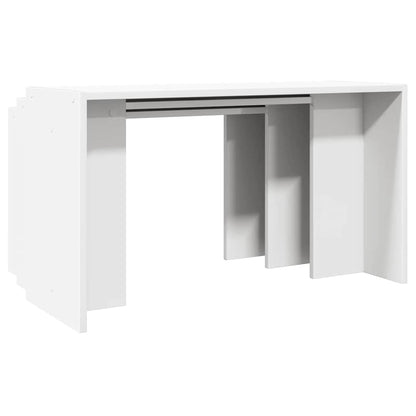 Set of 3 tables, white engineered wood