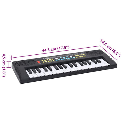 Piano elektriskt tangentbord 37 tangenter och mikrofon för barn