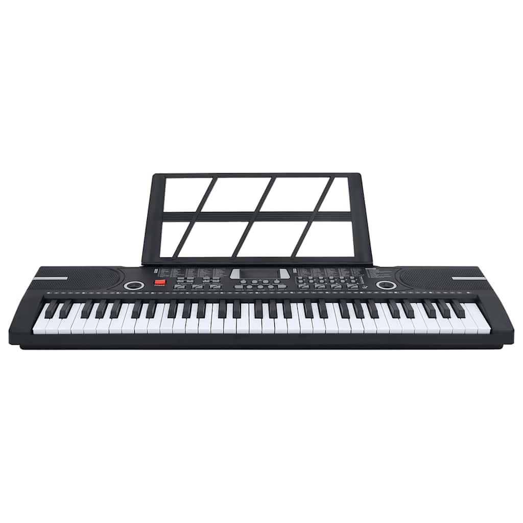 Piano elektriskt tangentbord 61 tangenter och notställ för barn