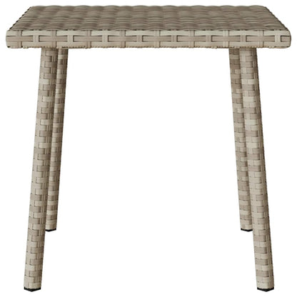 Soffbord för trädgården rektangulärt ljusgrå 40x40x37 cm