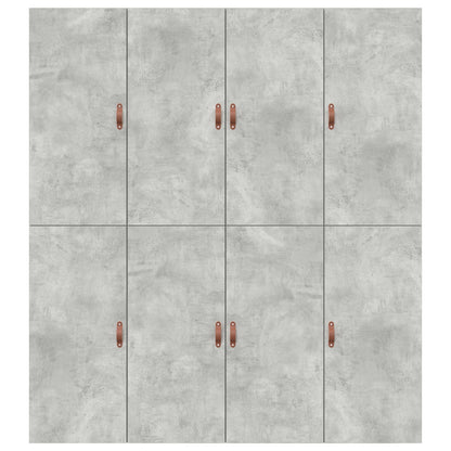 Förvaringssängram Betonggrå 200x200 cm
