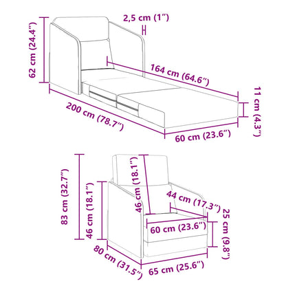 golvsängsoffa 2-i-1 svart 65x80x83 cm sammet