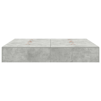 Förvaringssängram Betonggrå 200x200 cm
