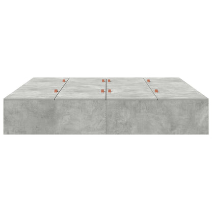 Förvaringssängram Betonggrå 200x200 cm